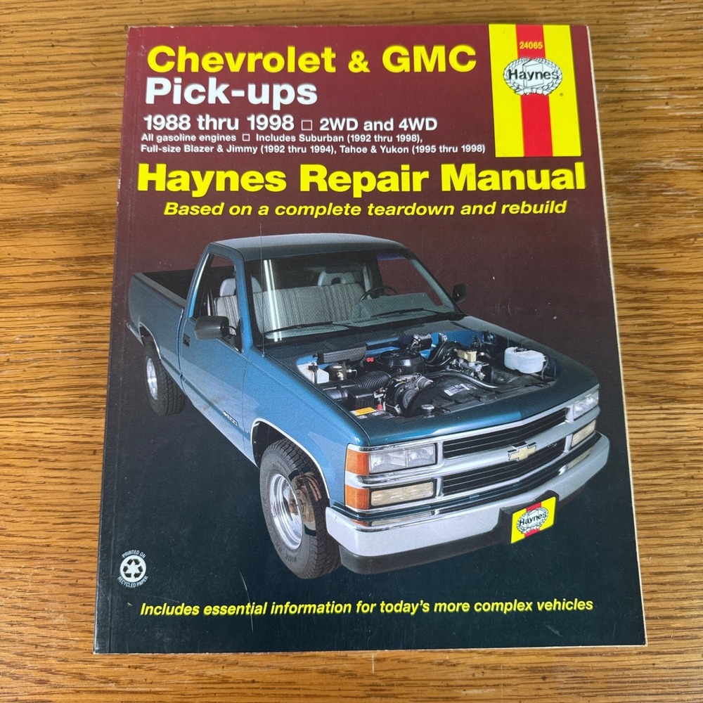 Haynes Chevrolet & GMC Pick-ups 1988-1998 Repair Manual 24065 Suburban Tahoe